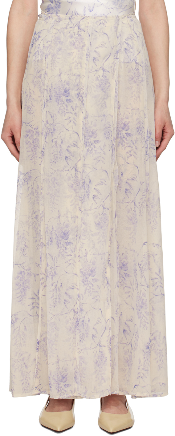 Holzweiler Purple Ivy Maxi Skirt In 1411 Lilac Mix