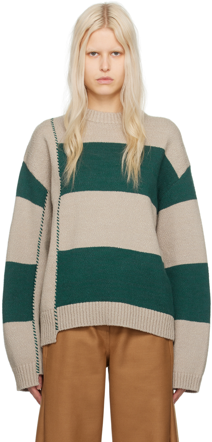 Beige & Green Baha Sweater