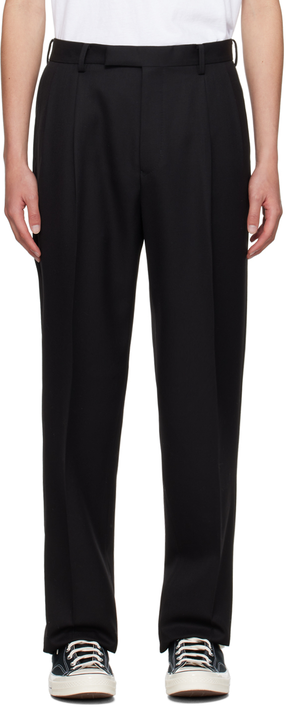 Black Pleated Trousers