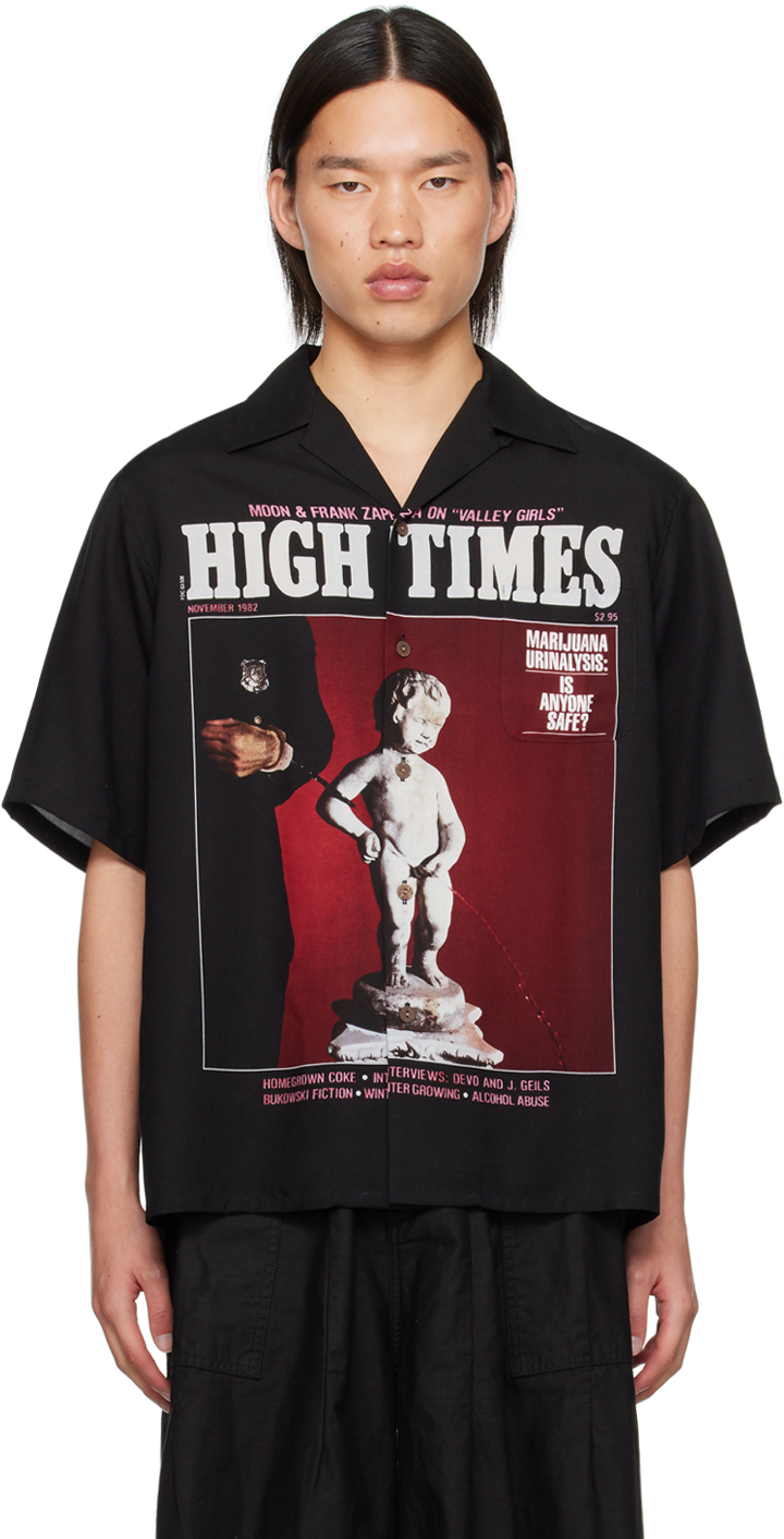 WACKO MARIA BLACK HIGH TIMES EDITION SHIRT 