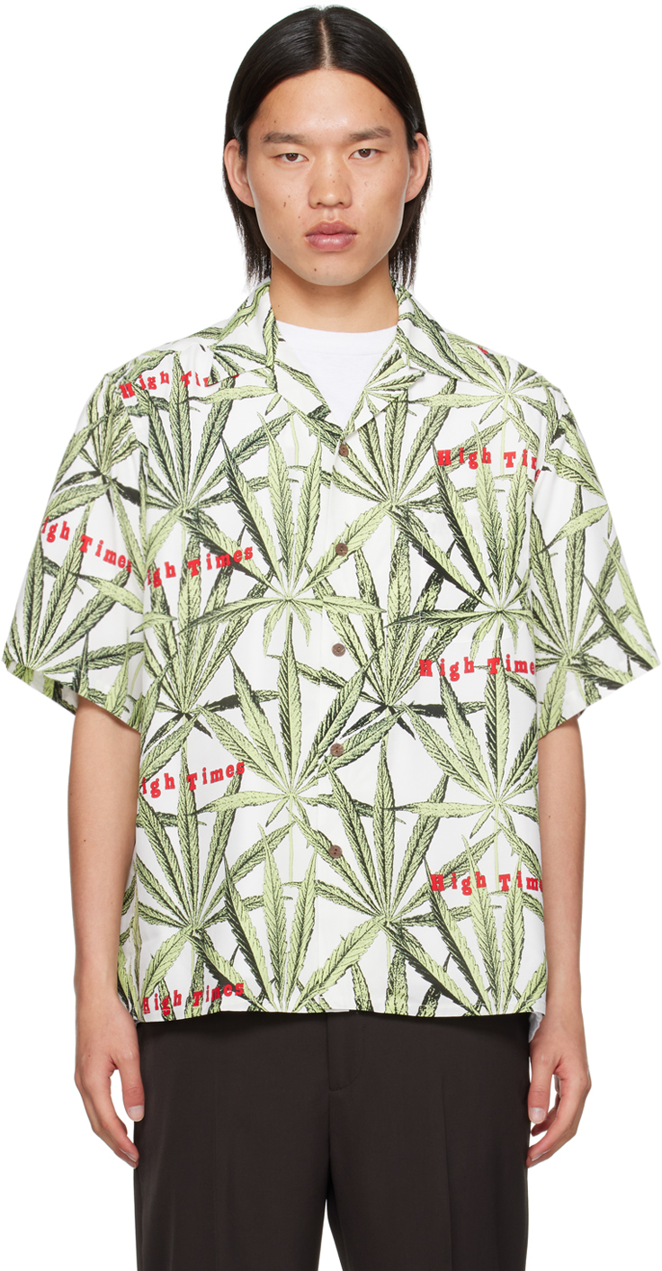 WACKO MARIA WHITE & GREEN HIGH TIMES EDITION SHIRT 