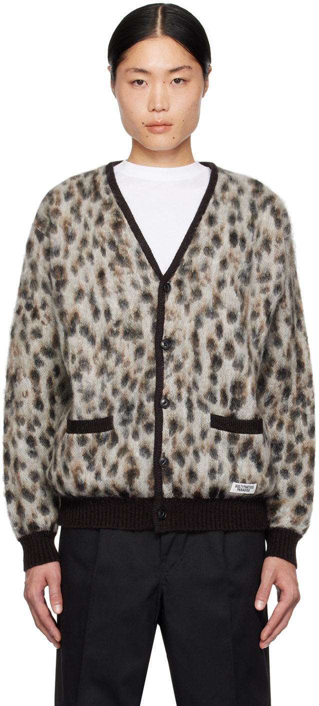 White leopard outlet cardigan