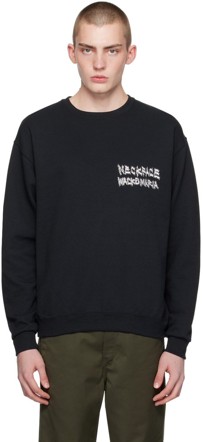 WACKO MARIA: Black Printed Sweatshirt | SSENSE Canada