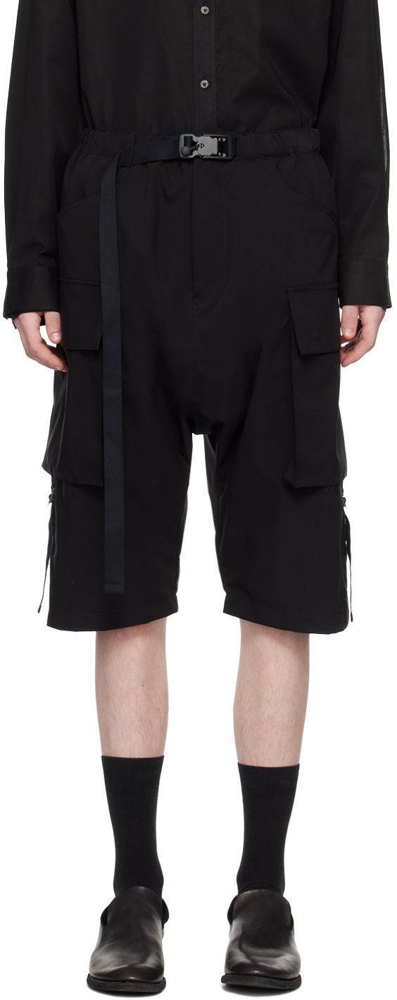 The Viridi-anne: Black Water-Repellent Cargo Shorts | SSENSE Canada