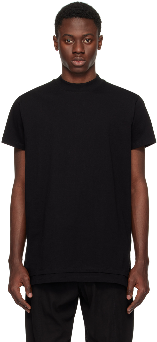 The Viridi-anne Black Crewneck T-shirt In A-black