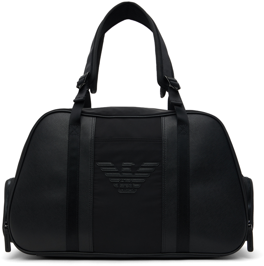 Shop Emporio Armani Black Weekend Duffle Bag