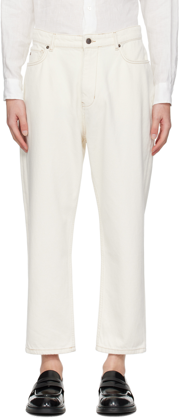 Jean Off-White Homme Logo Skate Brodé Feuille - Taille 34, Couleur Noir, Cassé/blanc, Neuf Avec étiquettes