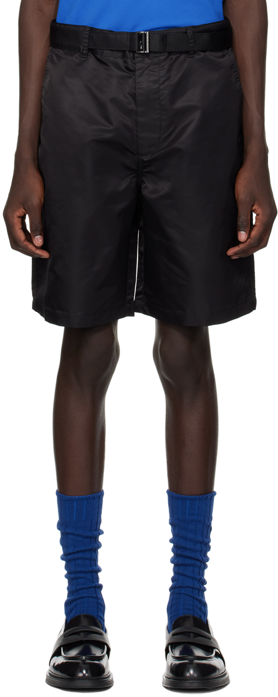 Emporio Armani Black Belted Shorts