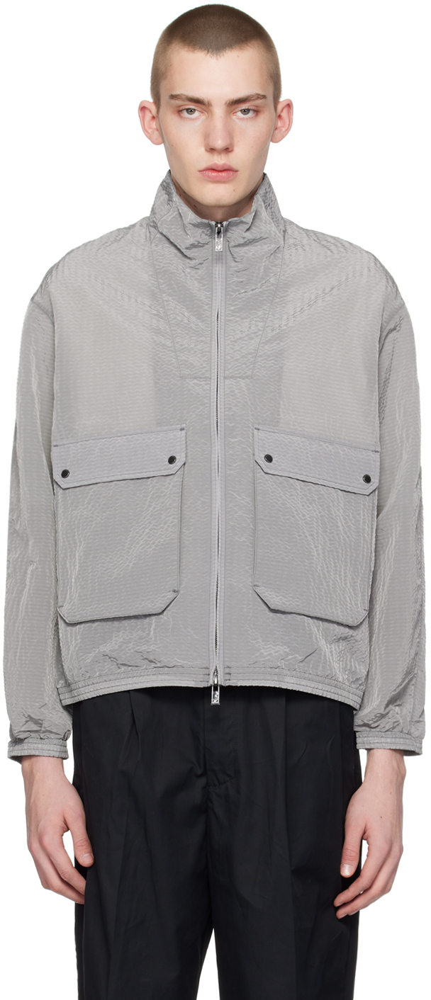 Gray Textured Jacket