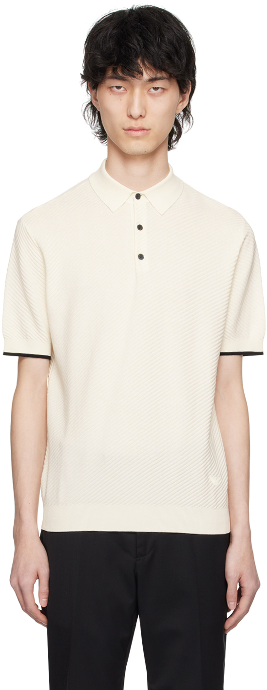 Off-White Ribbed Polo