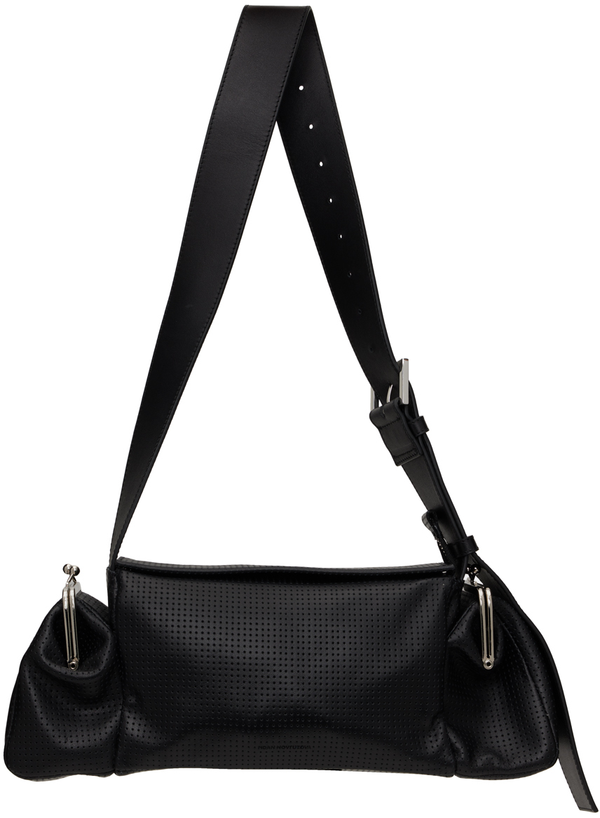 Black Lala Perforated Leather Bag