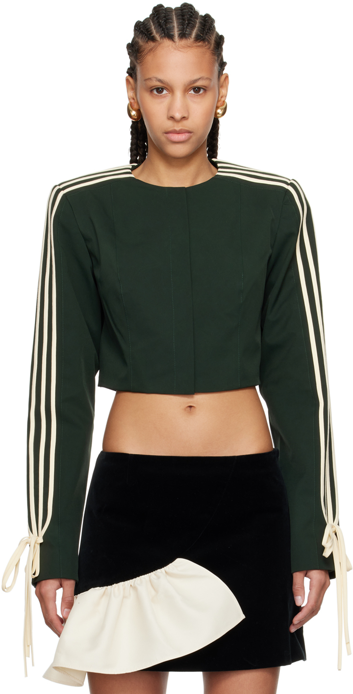 【関税込み】FIDAN NOVRUZOVA グリーン Giada ジャケット FIDAN NOVRUZOVA: Green Giada Jacket | SSENSE 日本