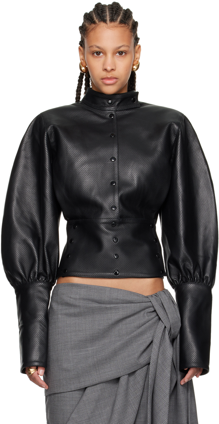 Black Elena Leather Jacket