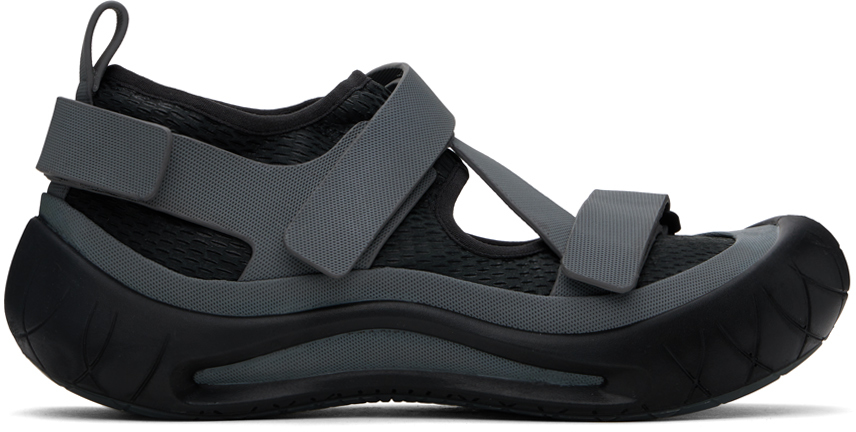 Black & Gray Nina Christen Edition Cluster X Sandals