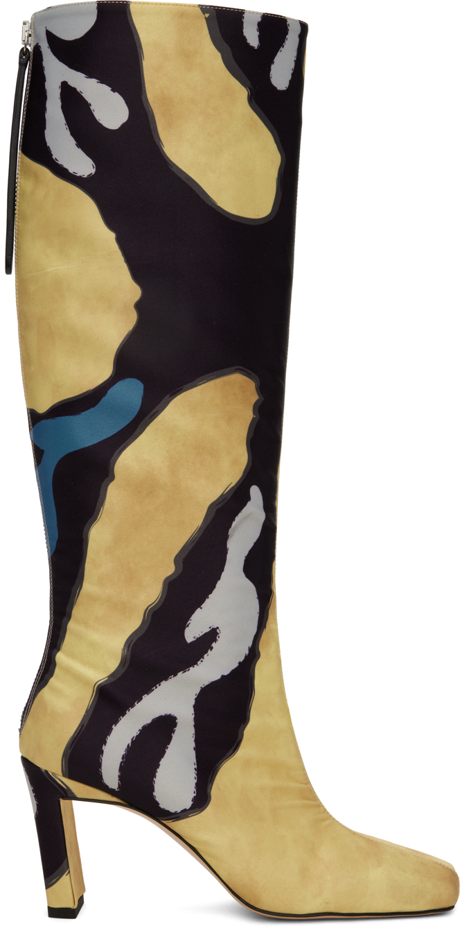SSENSE Exclusive Yellow & Blue Wandler Edition Isa Long Boots