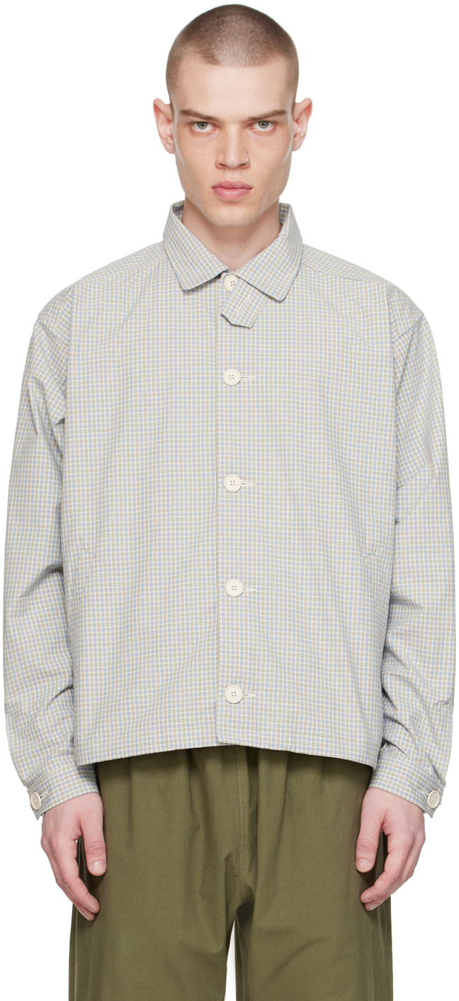 White & Blue Checkered Peyton Jacket