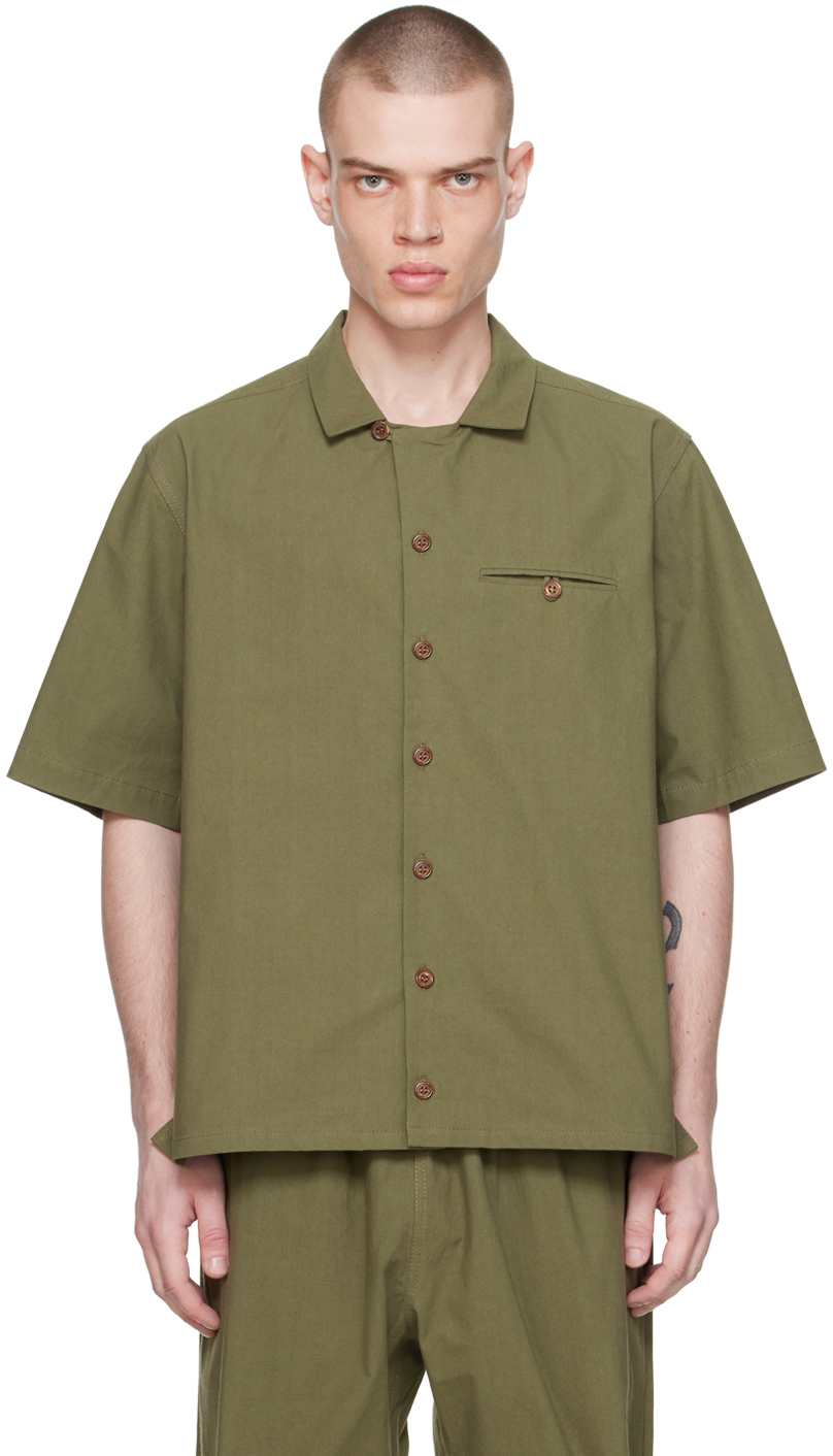 Khaki Summer V.2 Shirt by XENIA TELUNTS on Sale