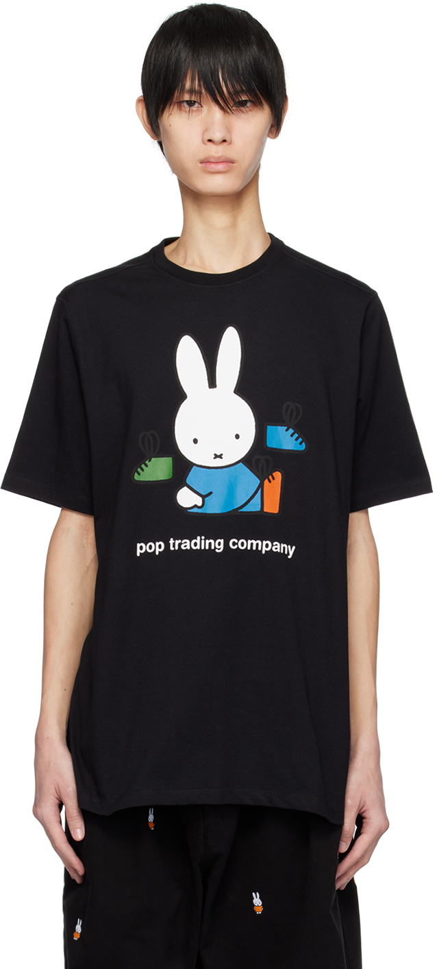 Pop Trading Company Black Footwear T-shirt