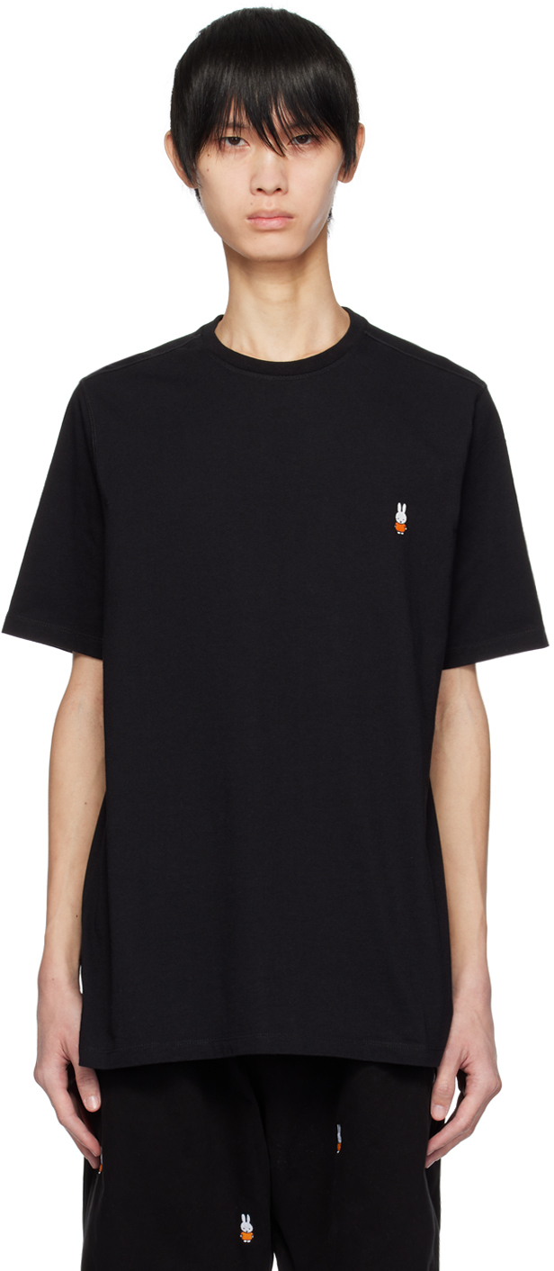 Shop Pop Trading Company Black Miffy Embroidered T-shirt