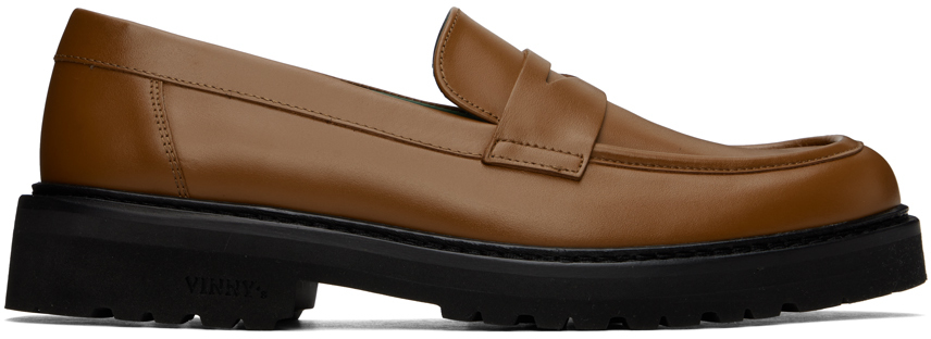 Vinny's Brown Richee Loafers In Leather Brown
