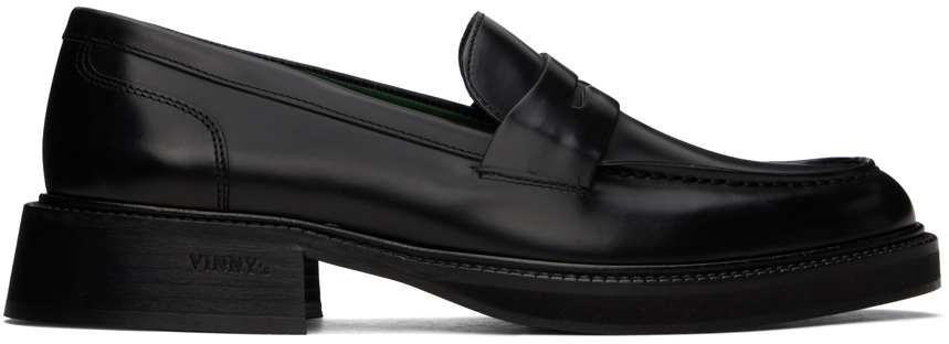 Black Heeled Townee Loafers by VINNY’s on Sale