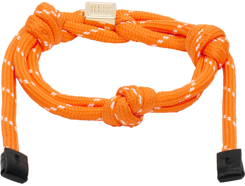 Miu Miu Orange Cord & Nylon Bracelet