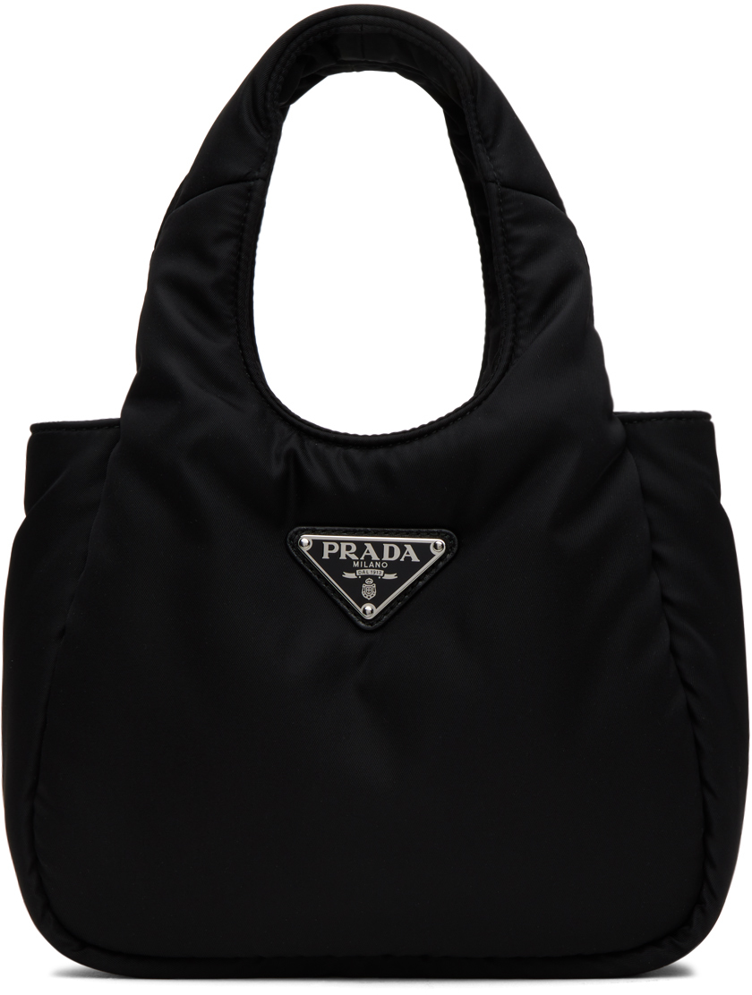 Black Soft Padded Re-Nylon Mini Bag