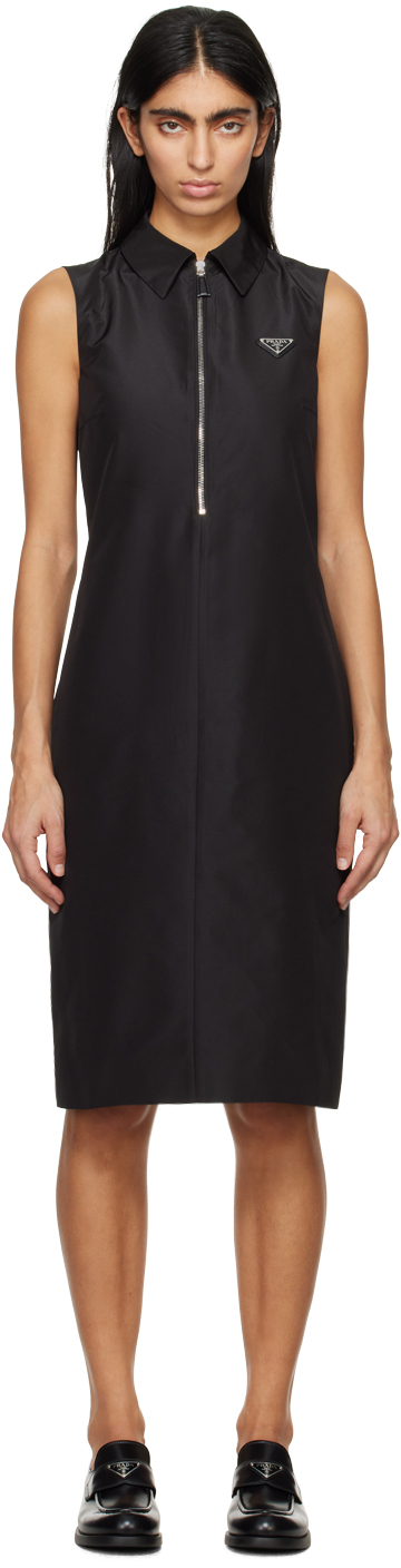 Prada Midi Dress In Black