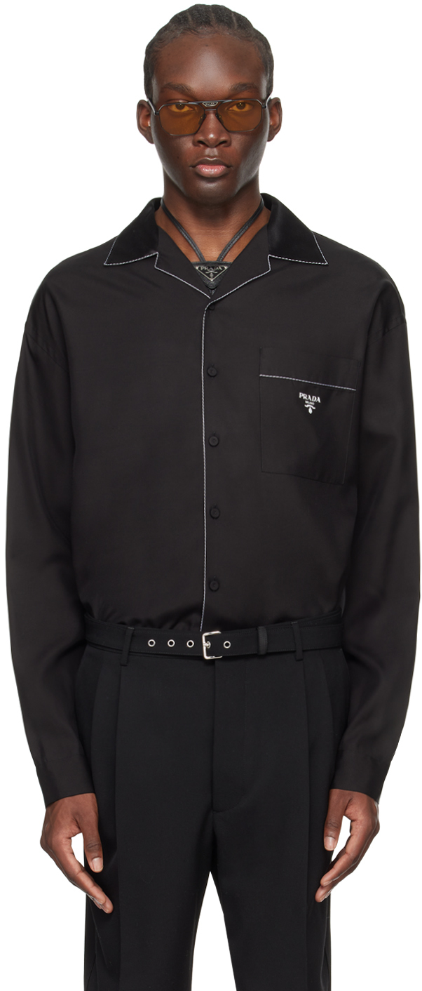 Men Prada Milano Black Zippered Pocket T-Shirt Medium NWOT $750