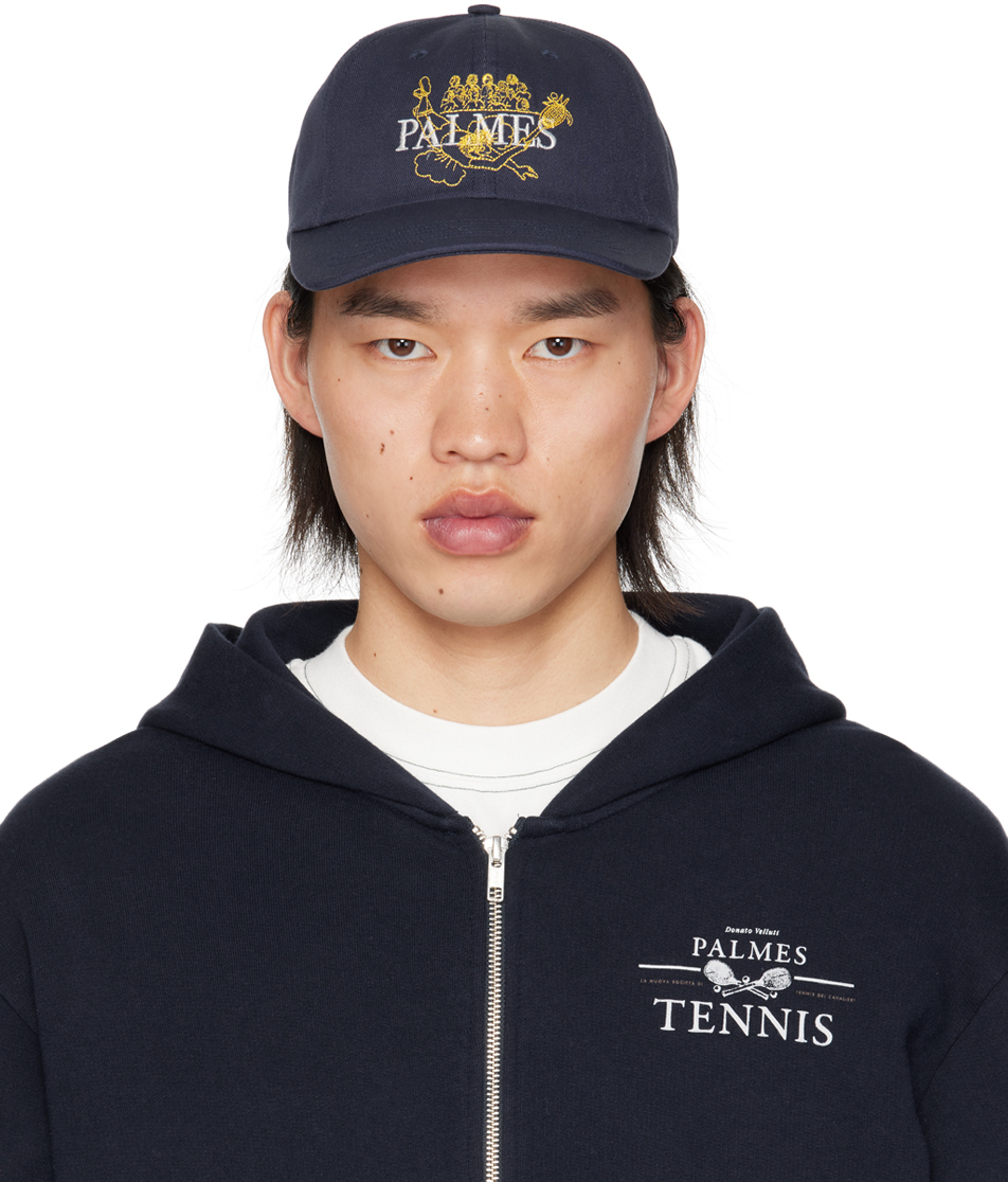 Palmes Navy Embroidered Cap
