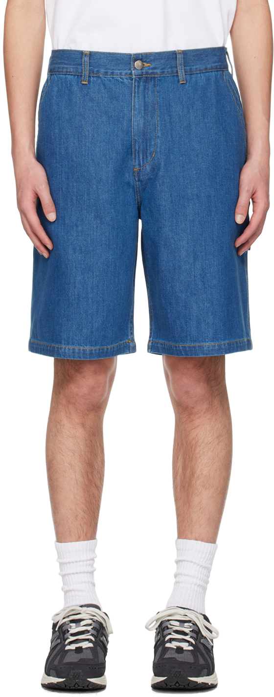 Blue Sweeper Denim Shorts