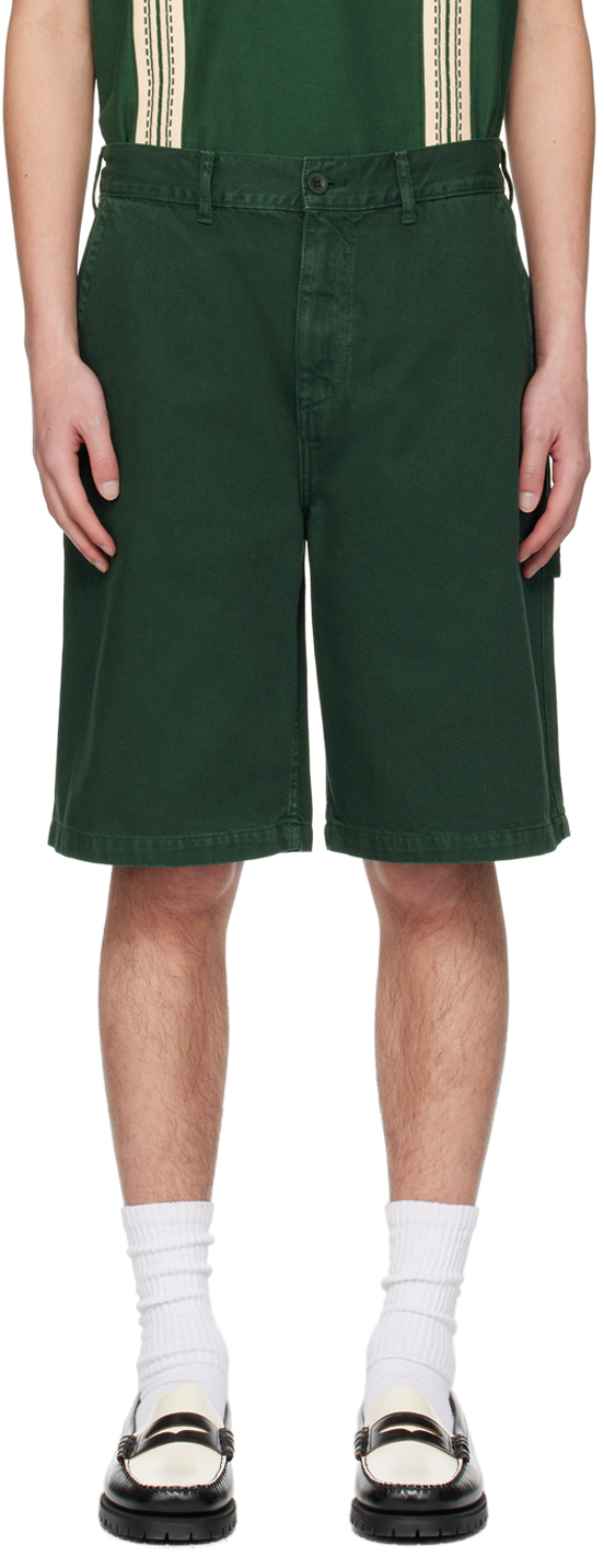 Green Sweeper Denim Shorts