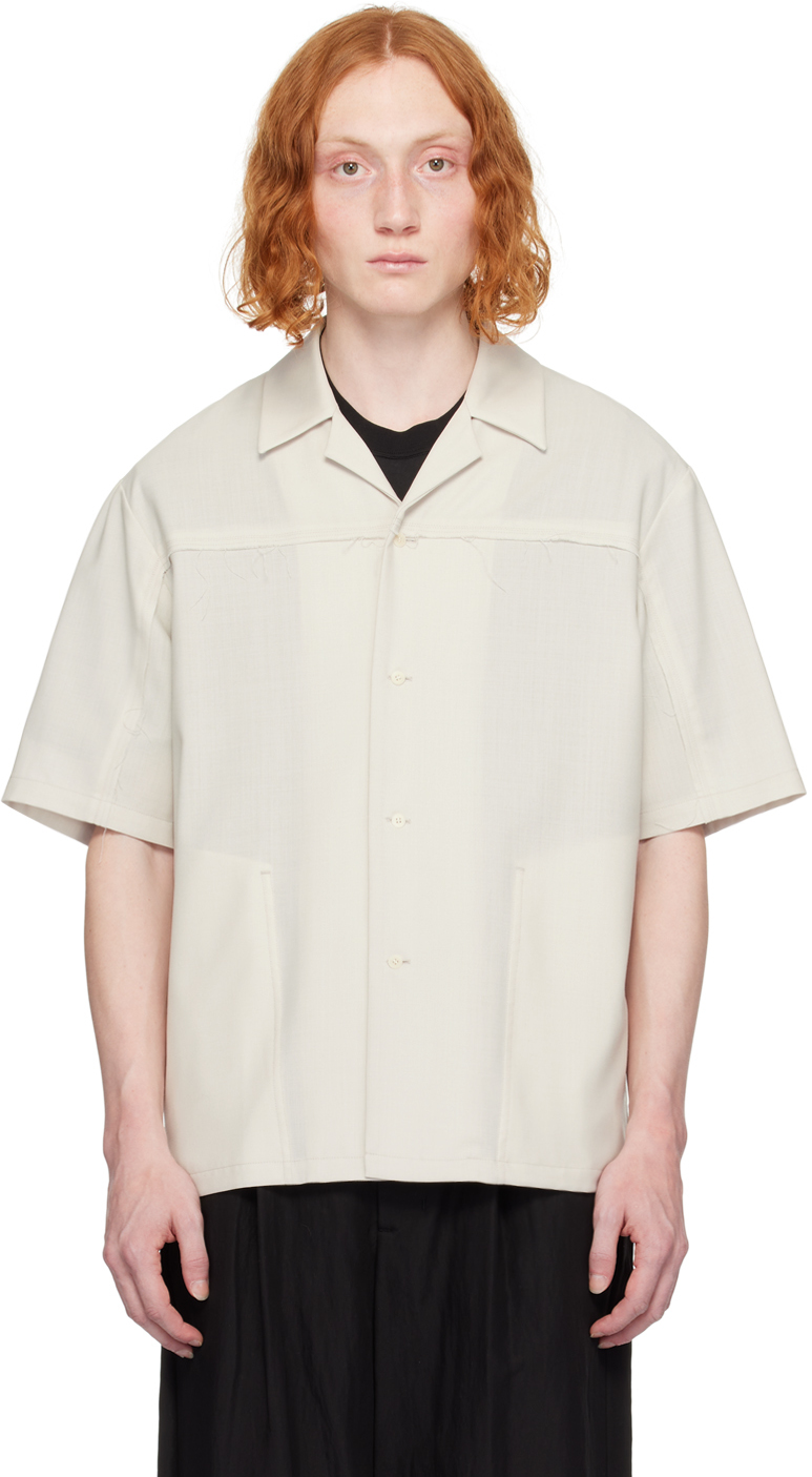 Vein Off-white Tropical Shirt In C/#850 Off White