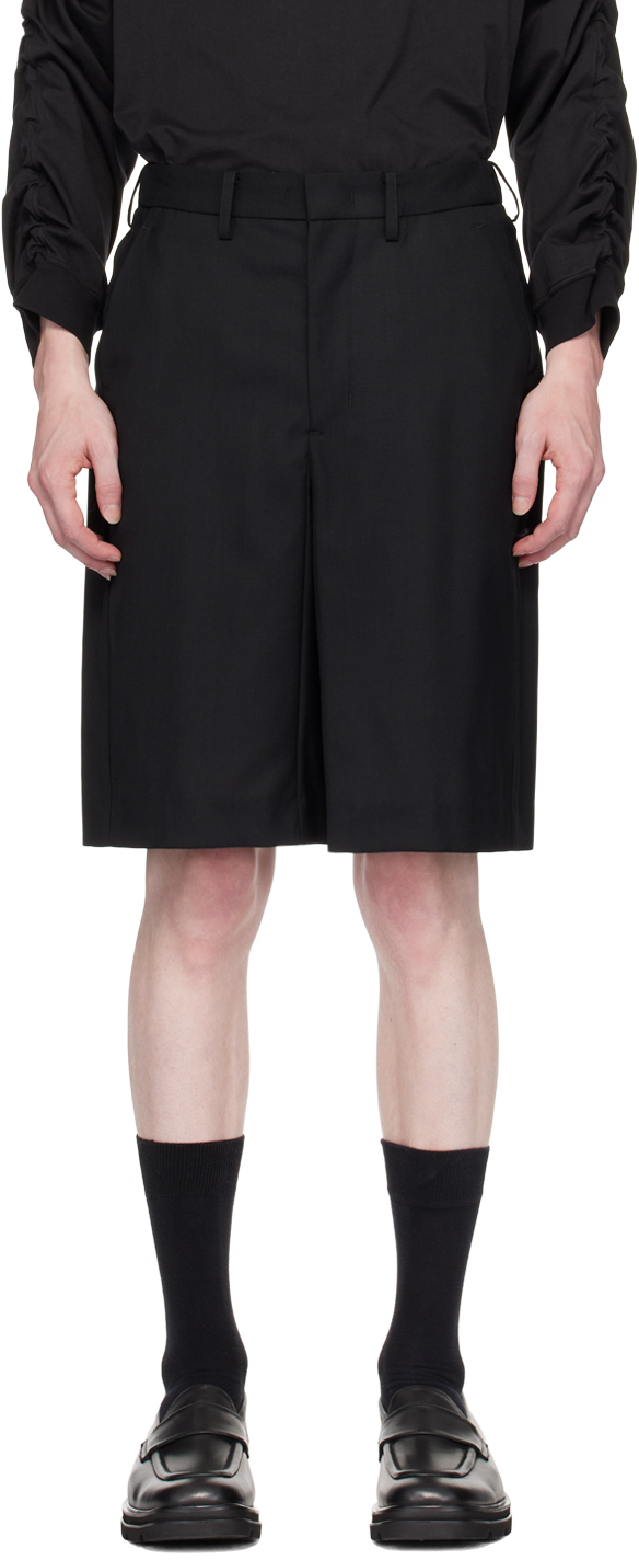 Black Tropical Shorts
