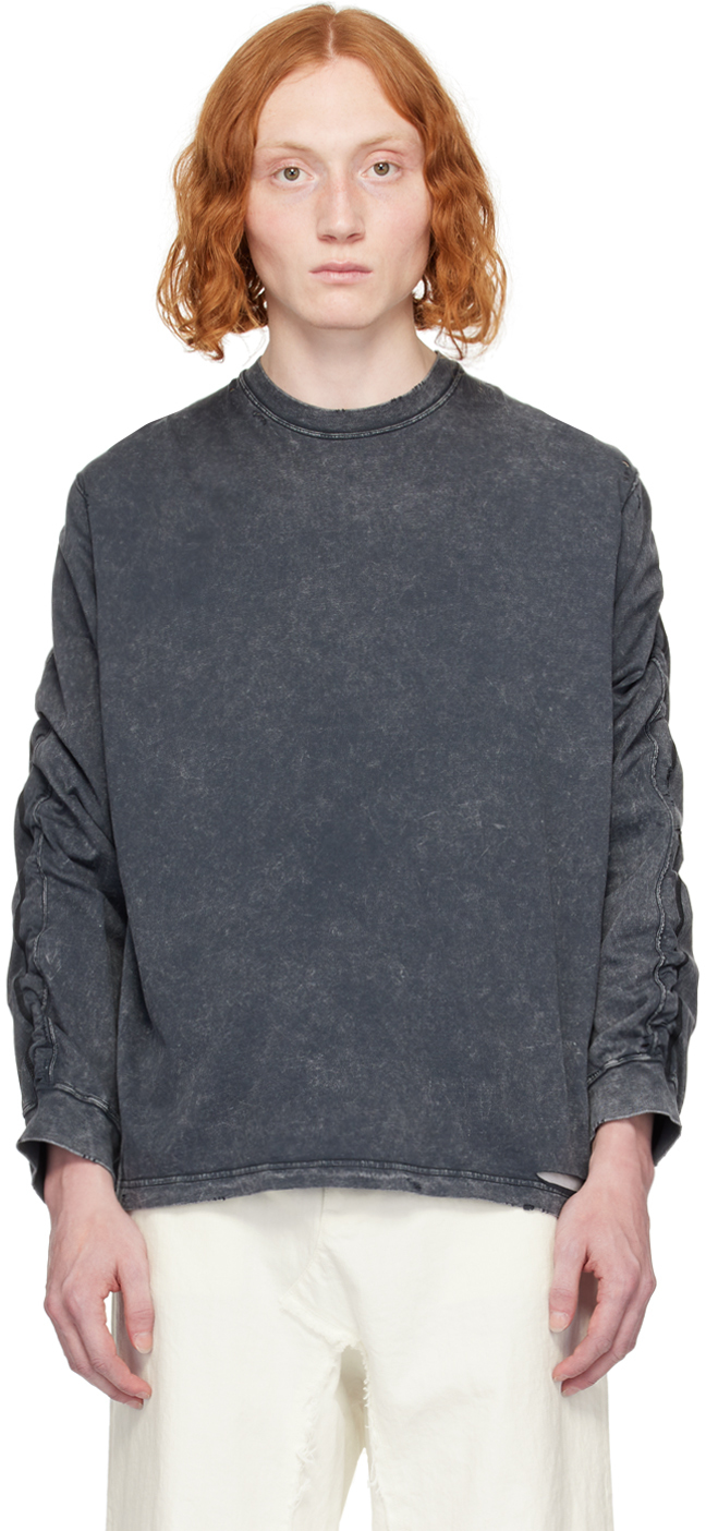 Vein Gray Vessel Long Sleeve T-shirt In C/#939 X.black