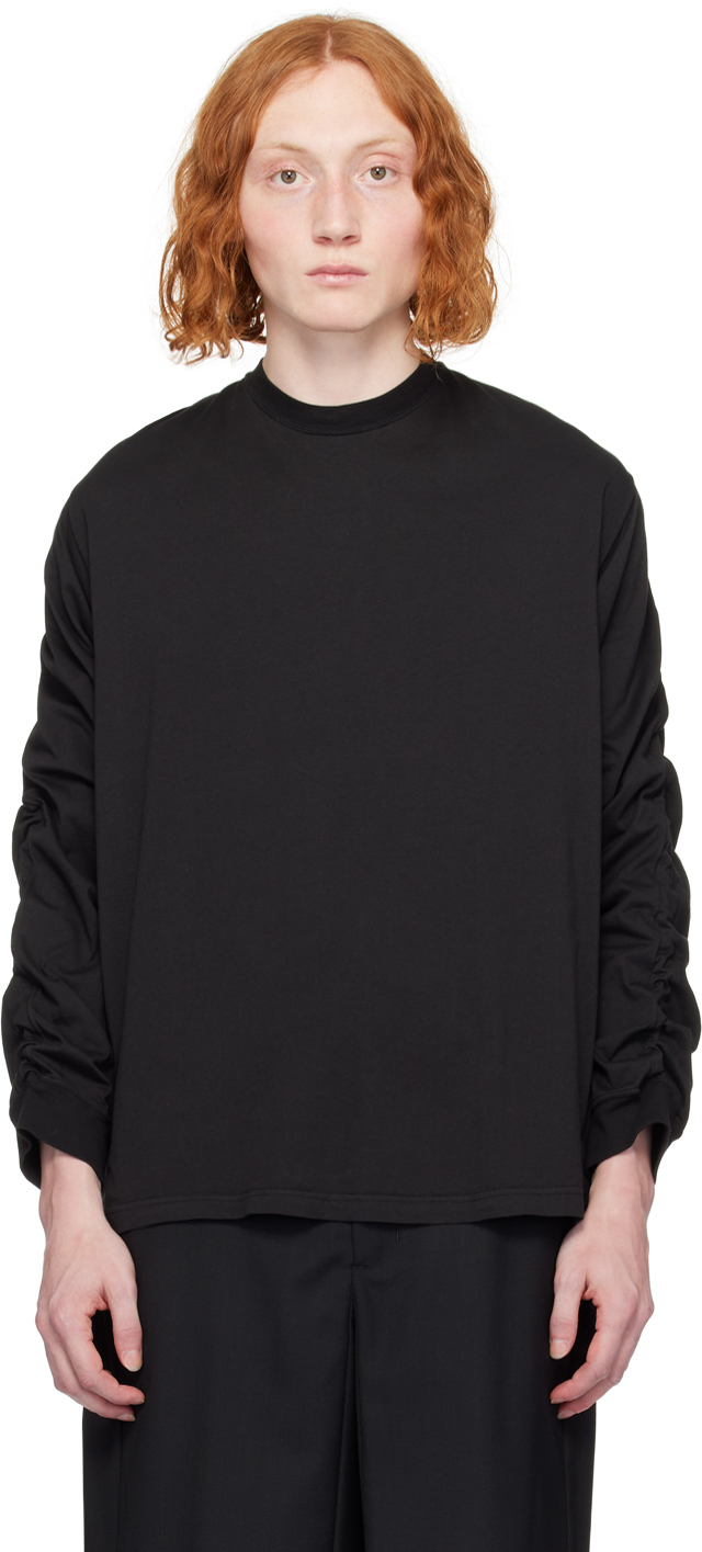 Vein Black Vessel Long Sleeve T-shirt In C/#930 Black