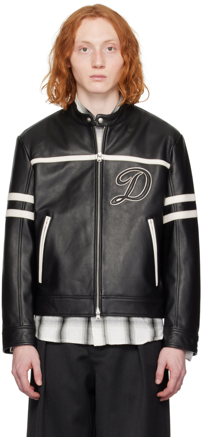 Black Racing Leather Jacket