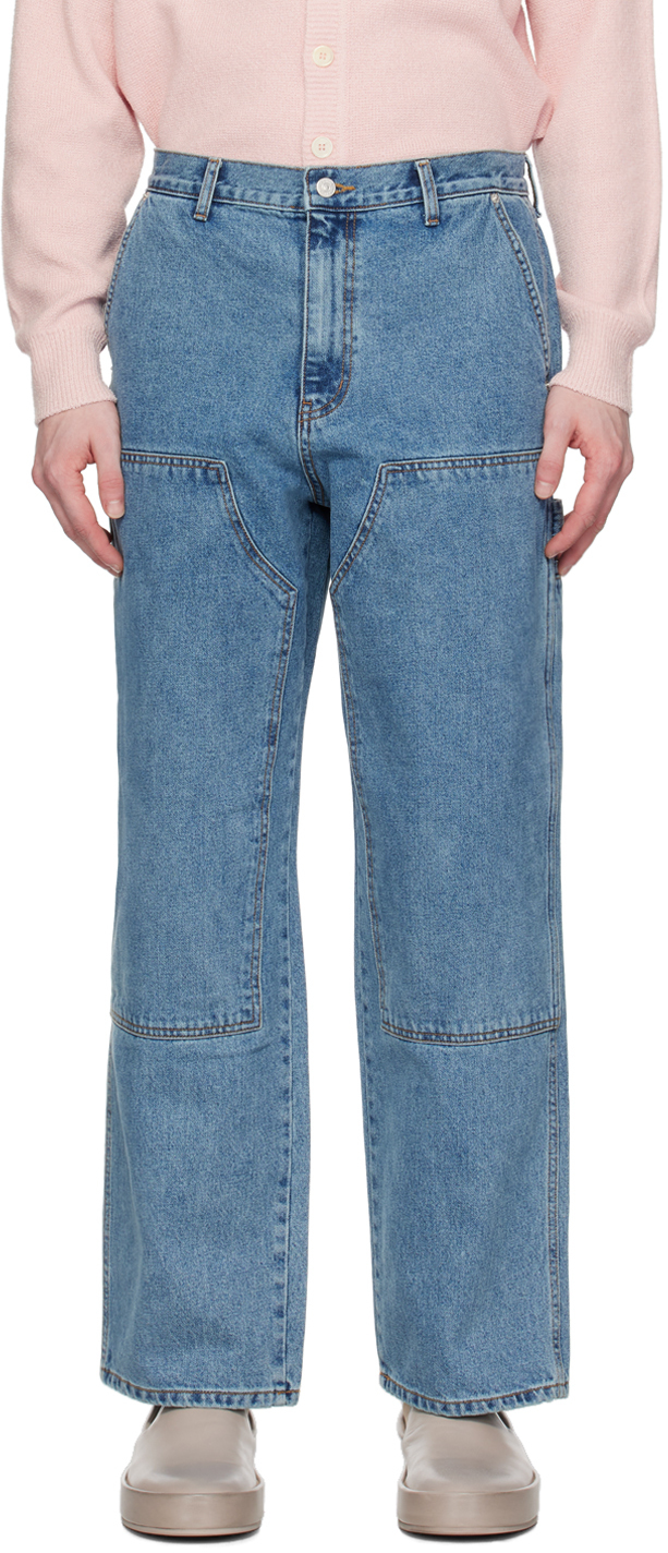 Blue Patched Jeans