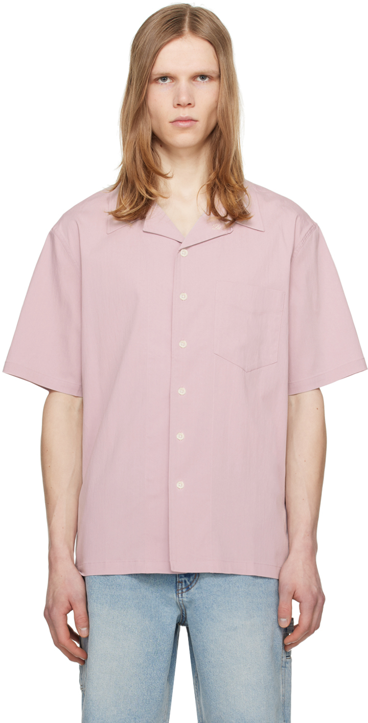 Dunst Logo-embroidered Shirt In Pink