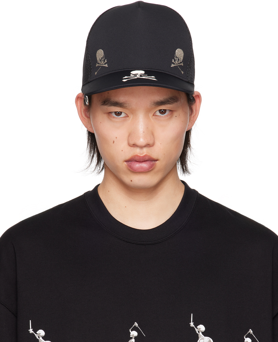 MASTERMIND WORLD: Black Skull Cap | SSENSE