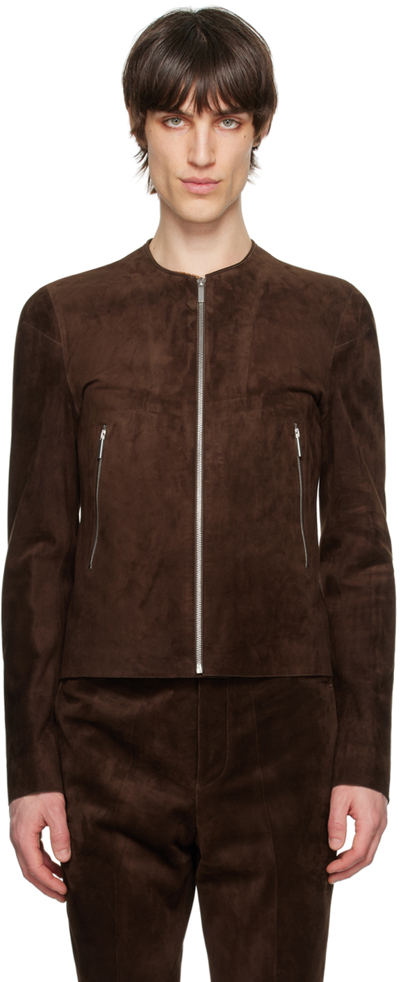 Sapio Brown Nº 6 Leather Jacket