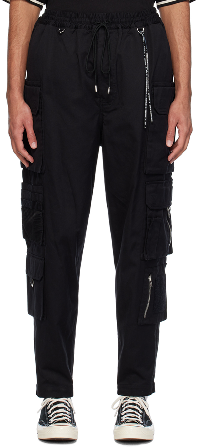 Mastermind Japan Black D-ring Cargo Trousers