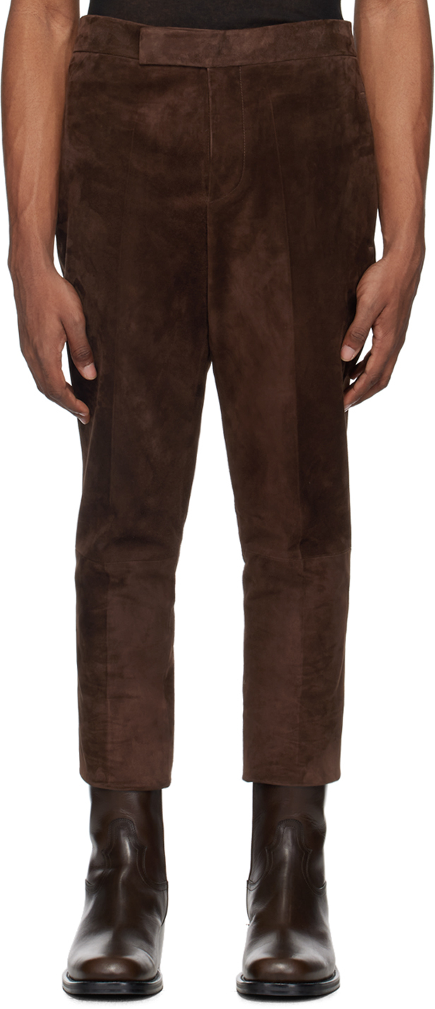 Sapio Brown Nº 7 Leather Trousers