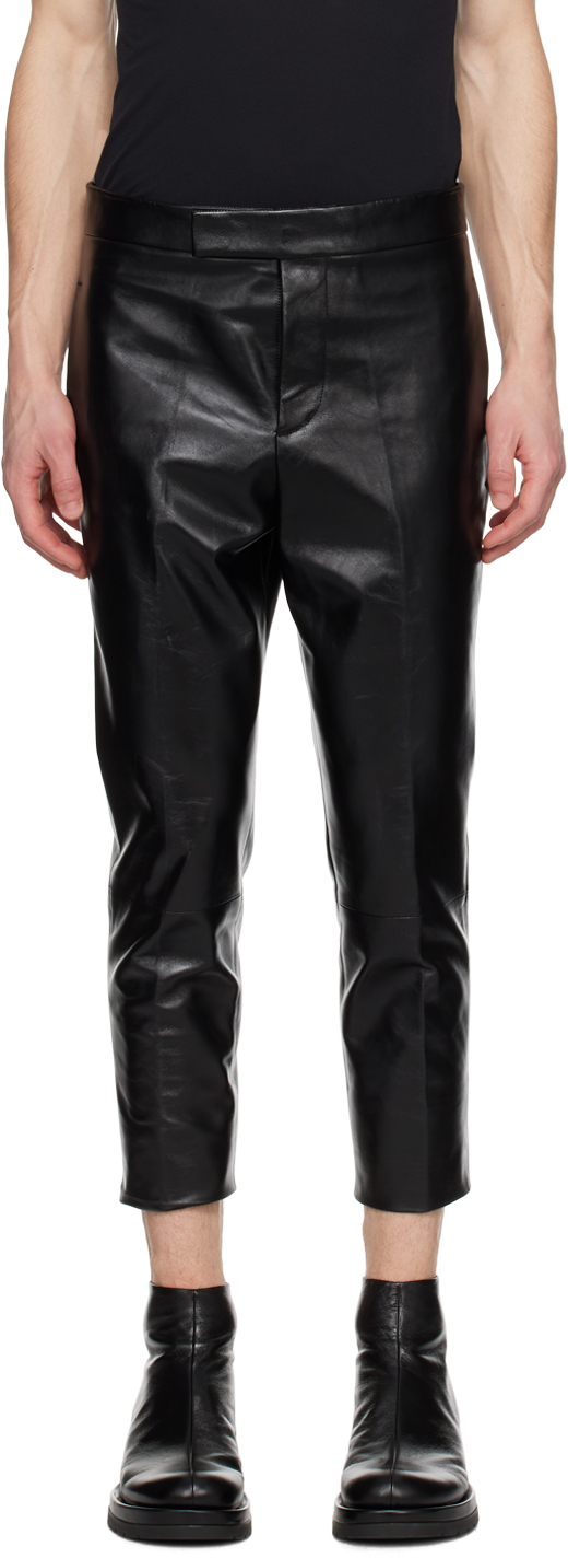 Sapio Black Nº 7 Leather Trousers