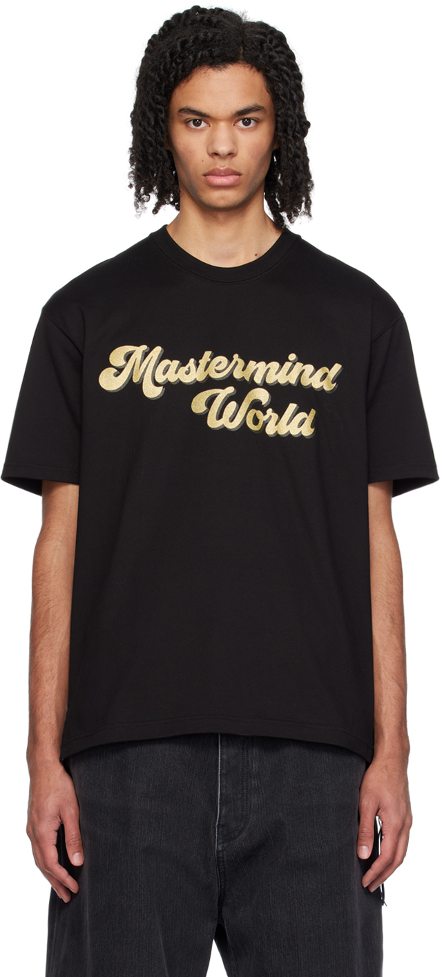 Mastermind Japan Black Glitter Skull T-shirt