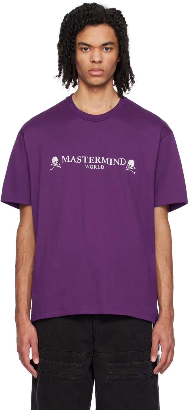 Mastermind Japan Purple 3d Skull T-shirt