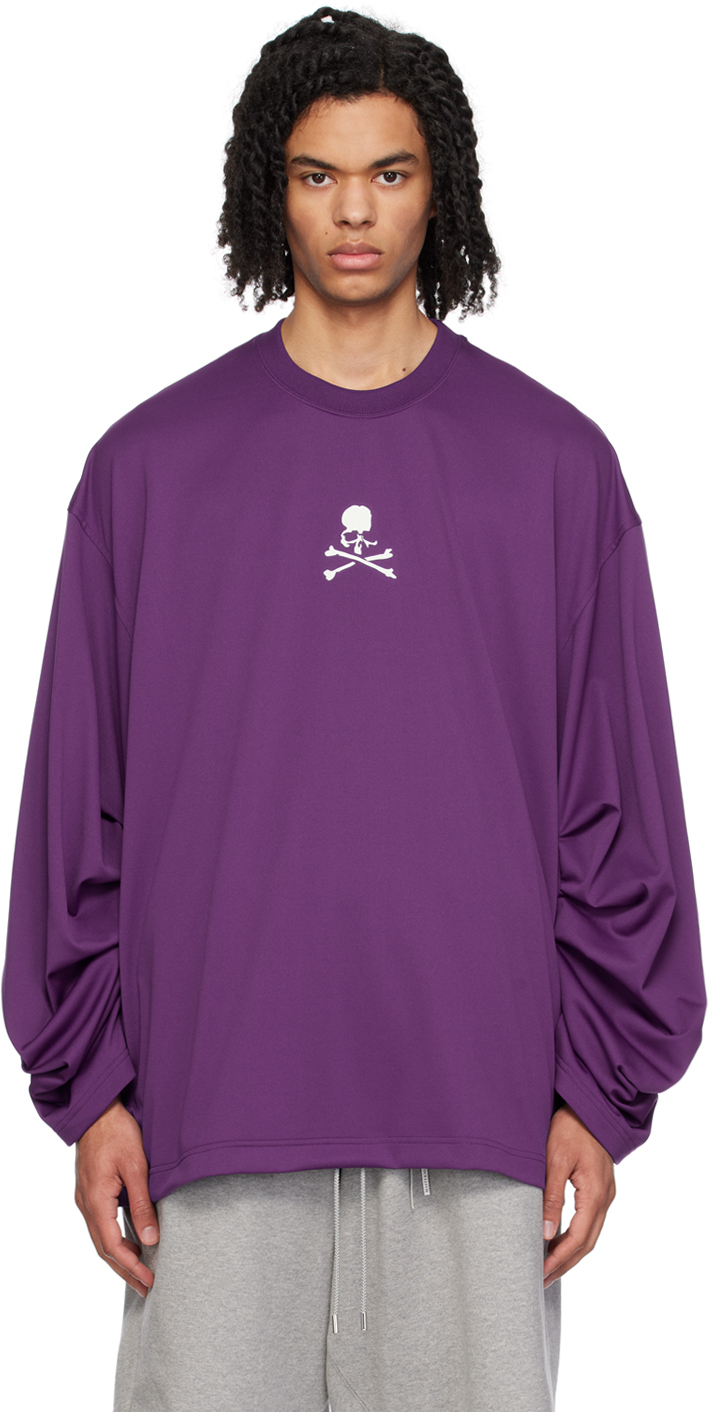 Mastermind Japan Purple Oversized Long Sleeve T-shirt