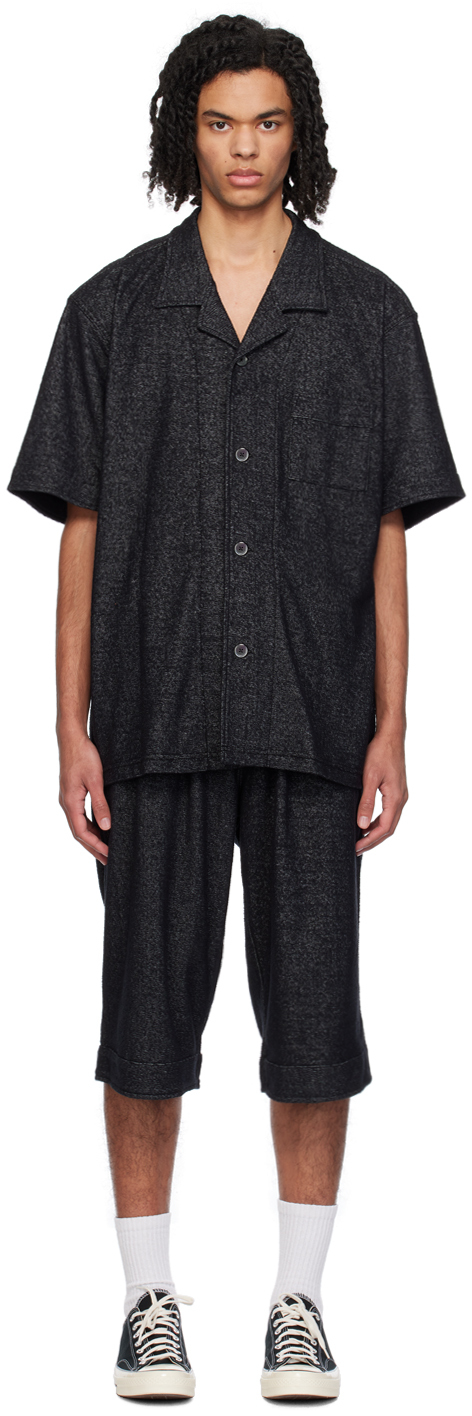 Mastermind Japan Black Lounge Pyjama Set In Black X Gray