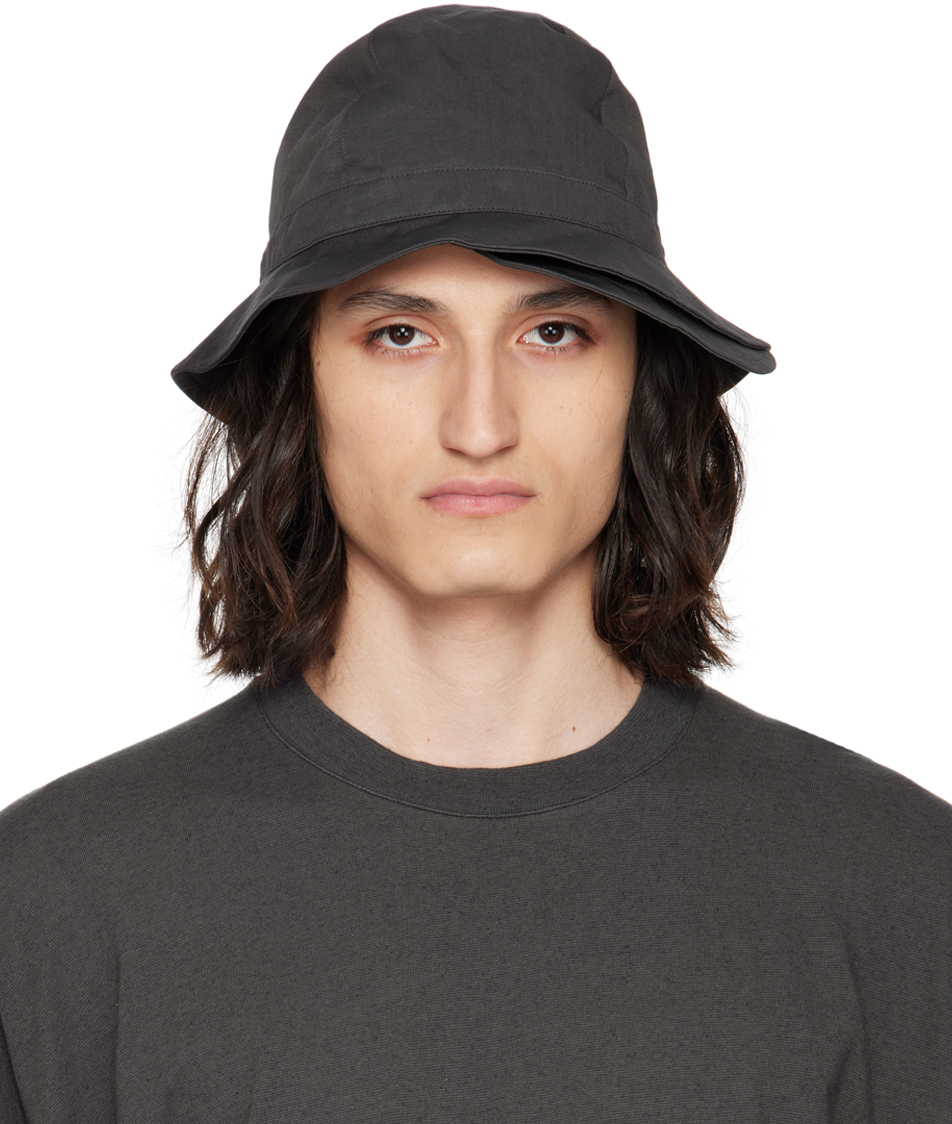 Jan-Jan Van Essche: Gray O-Project Water-Repellent Bucket Hat | SSENSE