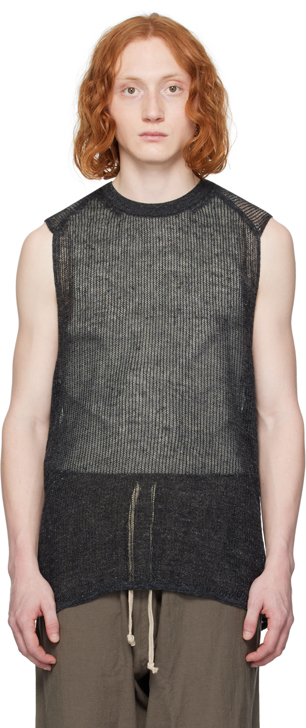 Filippa K: Black Sheer Tank Top